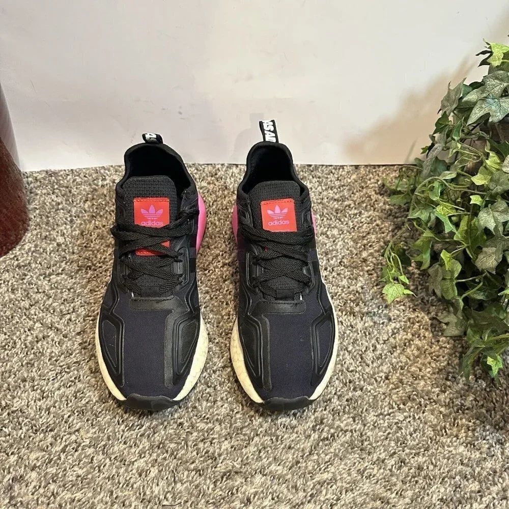 Adidas Shoes Size 7 Black Pink White Running ZX 2K Boost Sneakers Women’s
